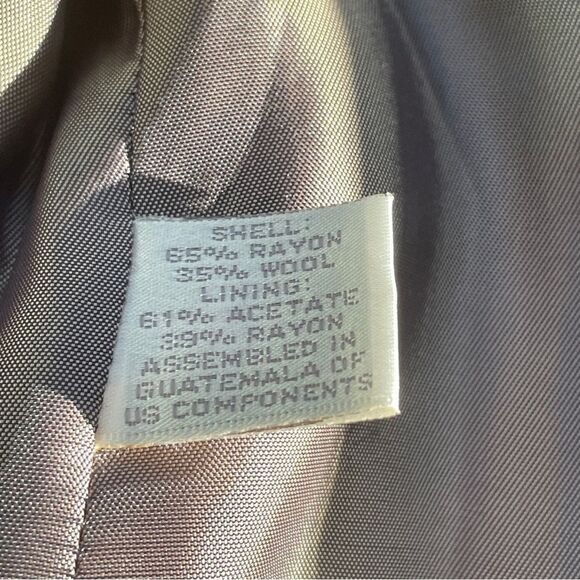 Express Tailleur Camel Wool Blend Double Breasted Blazer Suit Jacket Size 1/2 P - Picture 9 of 11